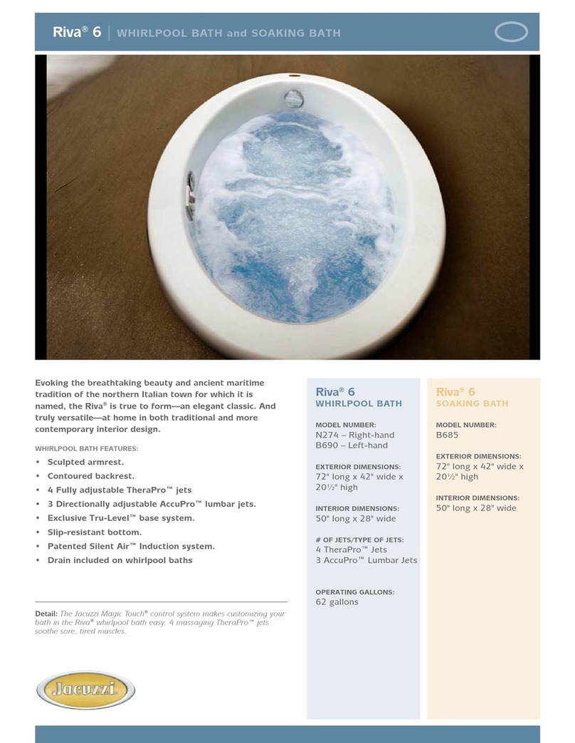 Jacuzzi Riva 6 Specification sheet