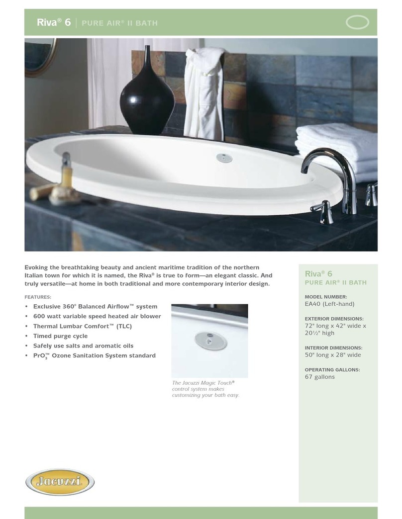 Jacuzzi Riva 6 Specification sheet