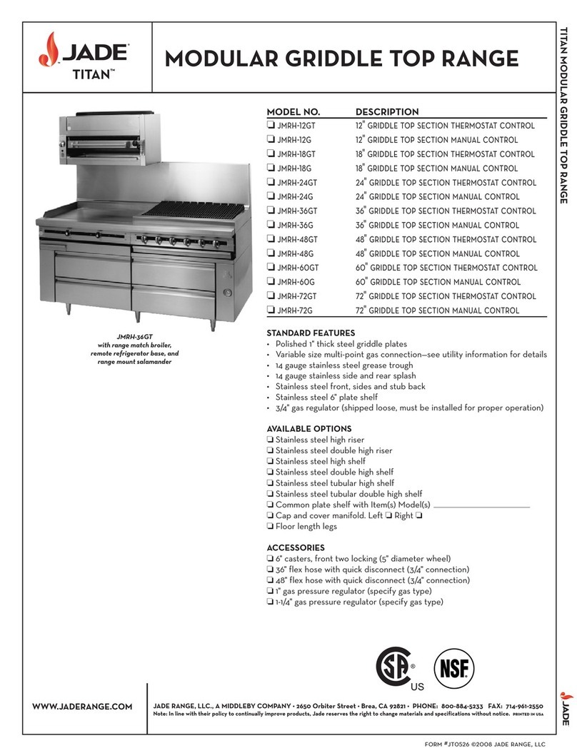 Jade TITAN JMRH-12G Operating and safety instructions