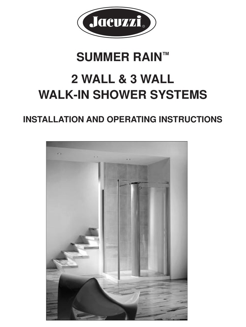Jacuzzi Summer Rain 2 Wall and 3 Wall User manual