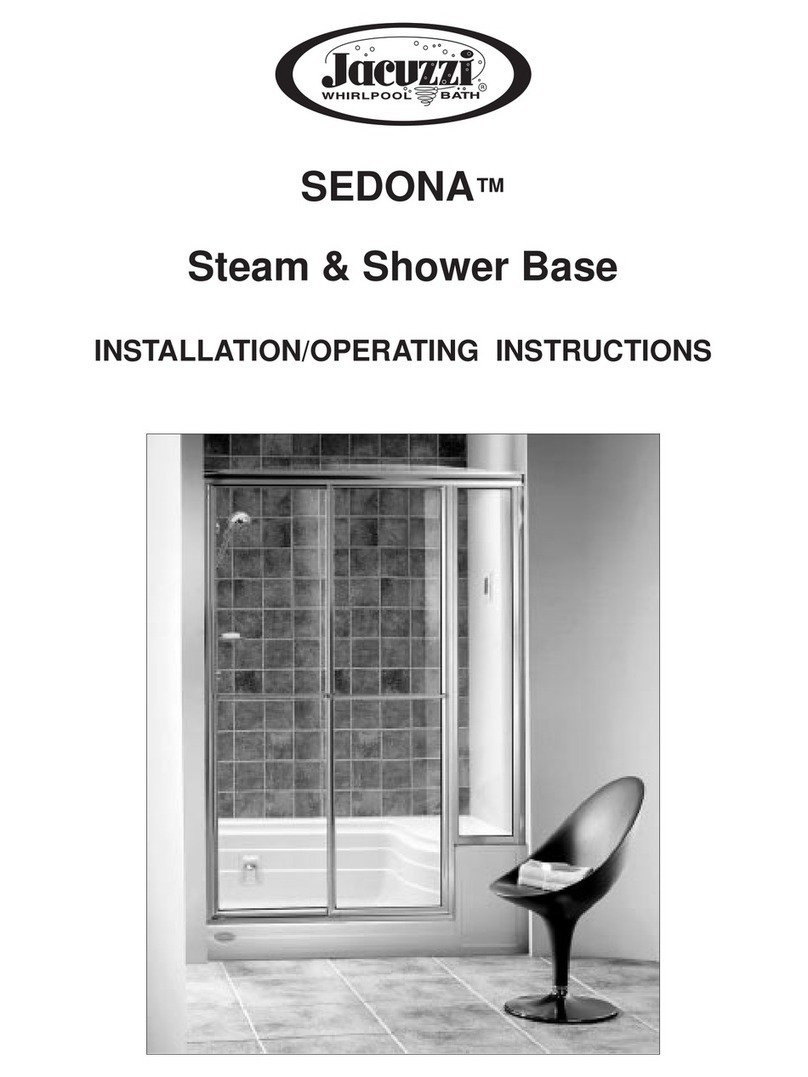 Jacuzzi Steam & Shower Base SEDONA Manual