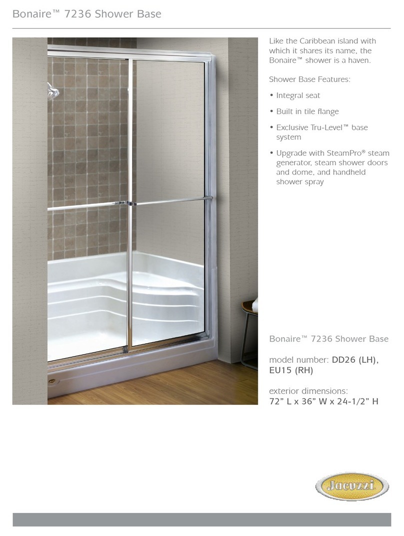 Jacuzzi Bonaire 7236 Shower Base DD26 User manual
