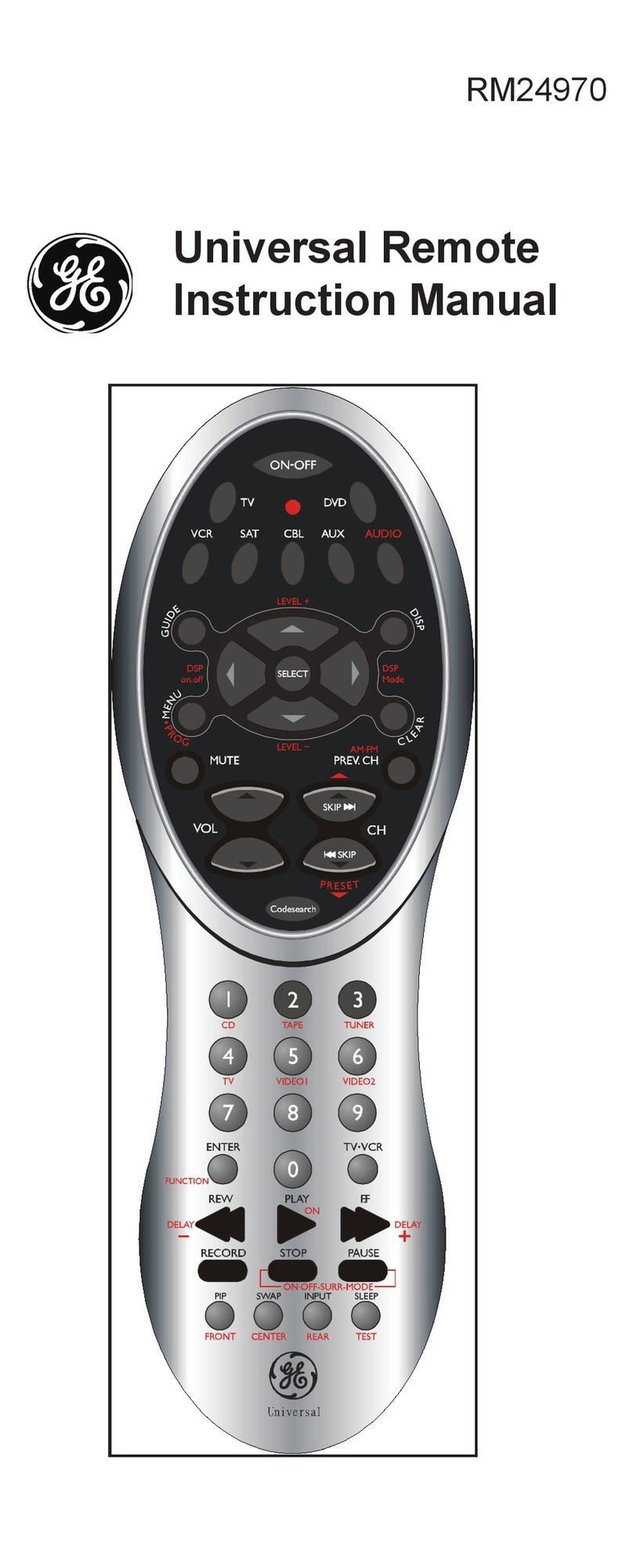 GE RM24970 instruction manual
