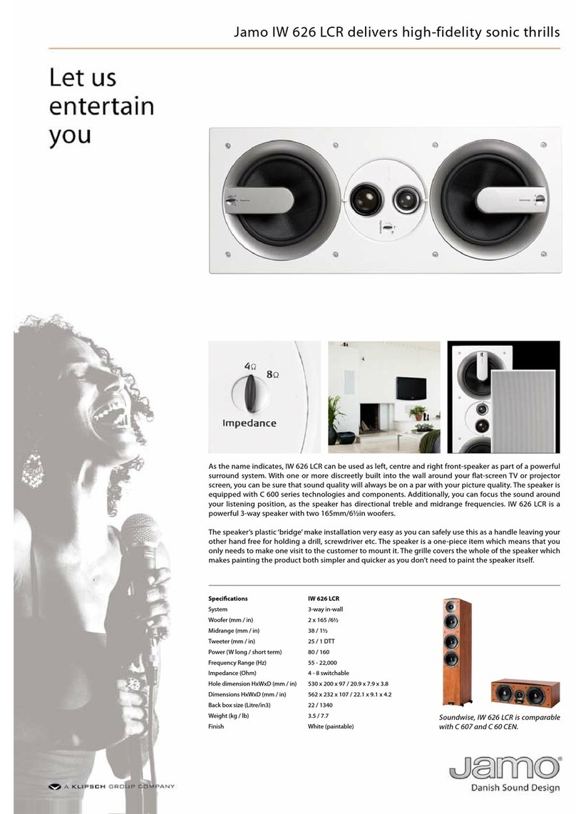 JAMO IW 626 LCR User manual
