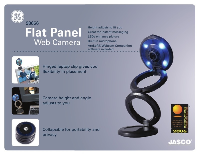 GE Flat Panel Web Camera 98656 Features