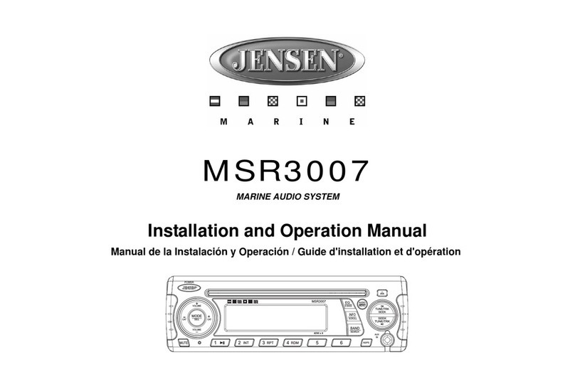Jensen MSR3007 User manual Jensen MSR3007 User manual