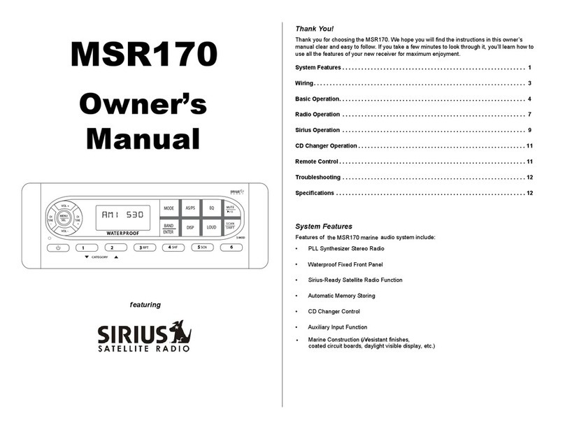 ASA Electronics MSR170 owner's manual