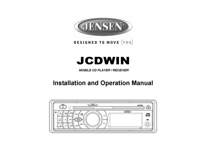 Jensen JCDWIN Installation and operation manual