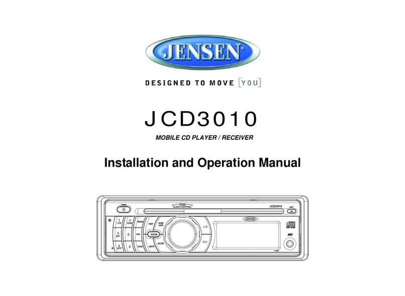 Jensen JCD3010 Installation and operation manual