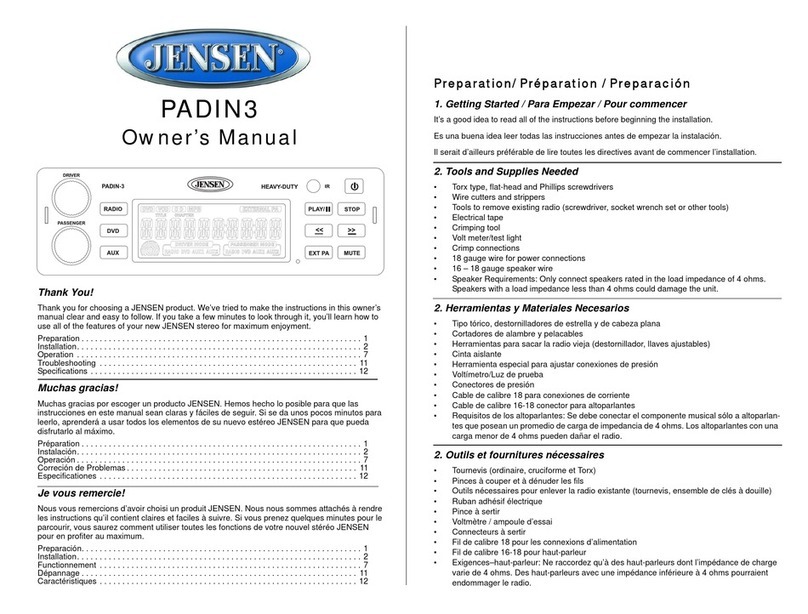 Jensen Portable CD Player User manual