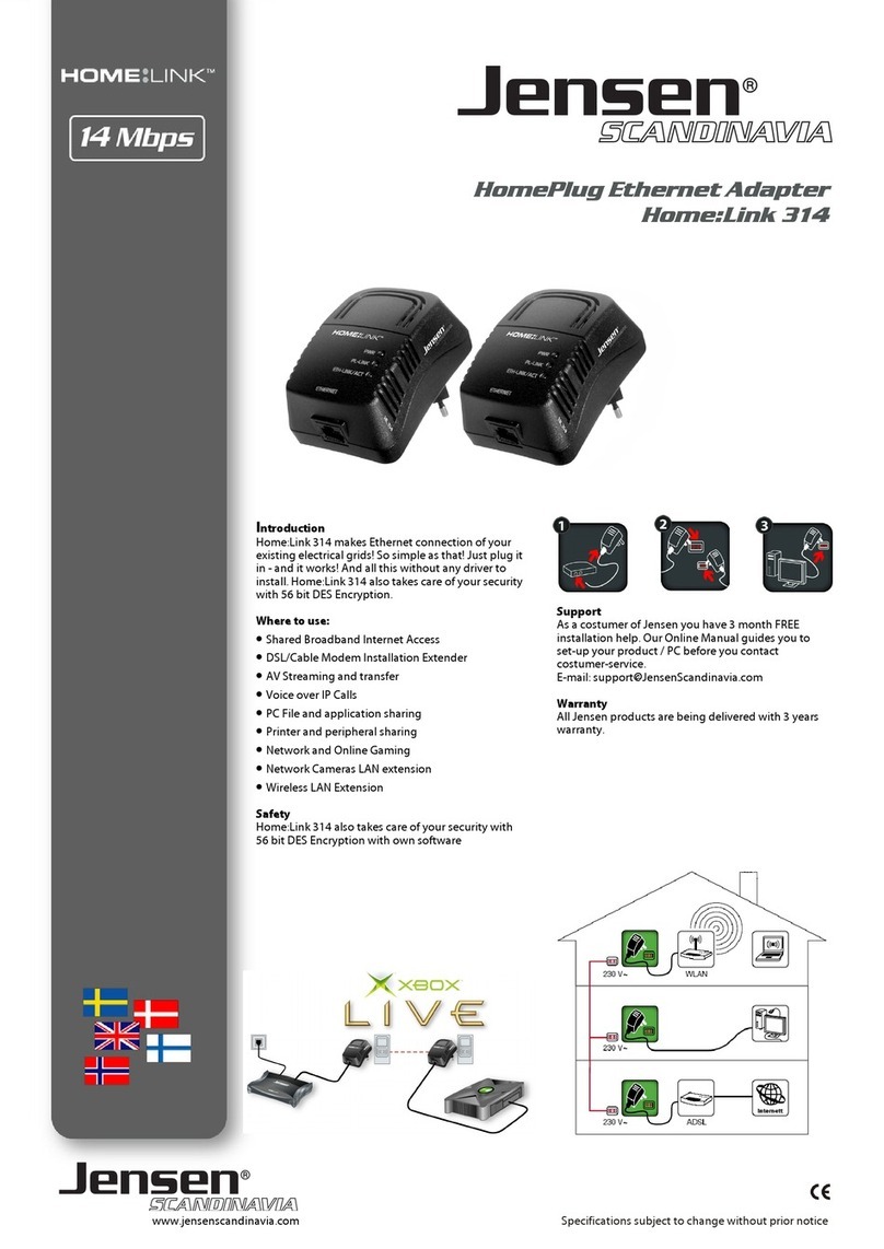 Jensen Home:Link 314 datasheet