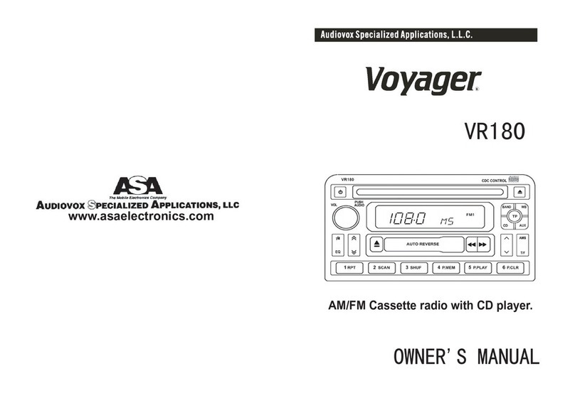 ASA Electronics Voyager VR180 owner's manual