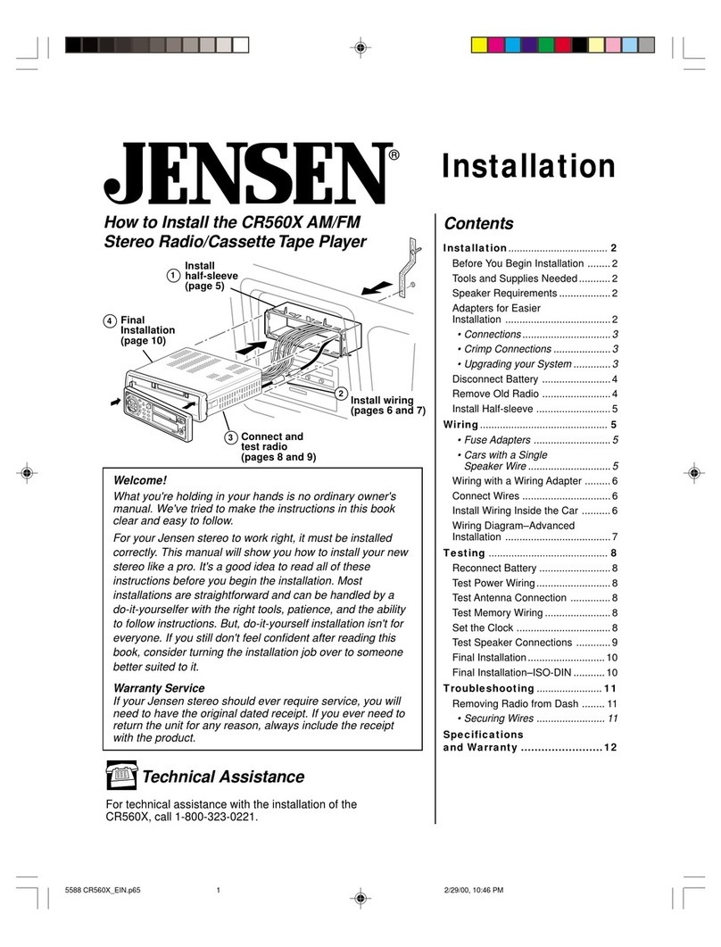 Jensen CR560X User manual