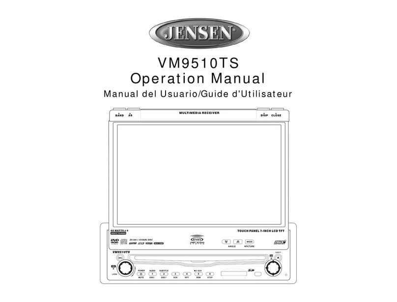 Jensen VM9510TS Operation manual