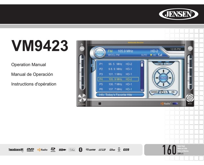 Jensen VM9423 - Double DIN 6.5 Touchscreen Multimedia... User manual
