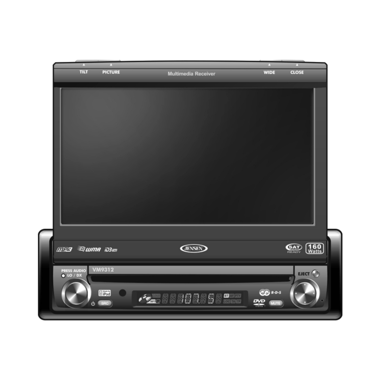 Jensen VM9312 - DVD Player With LCD Monitor User manual