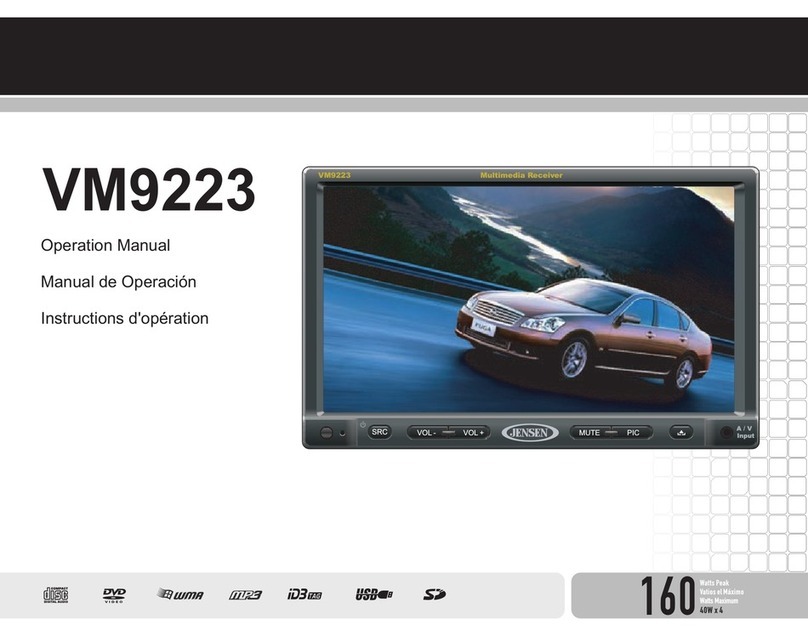 Jensen VM9223 - Touch Screen Double Din MultiMedia... User manual