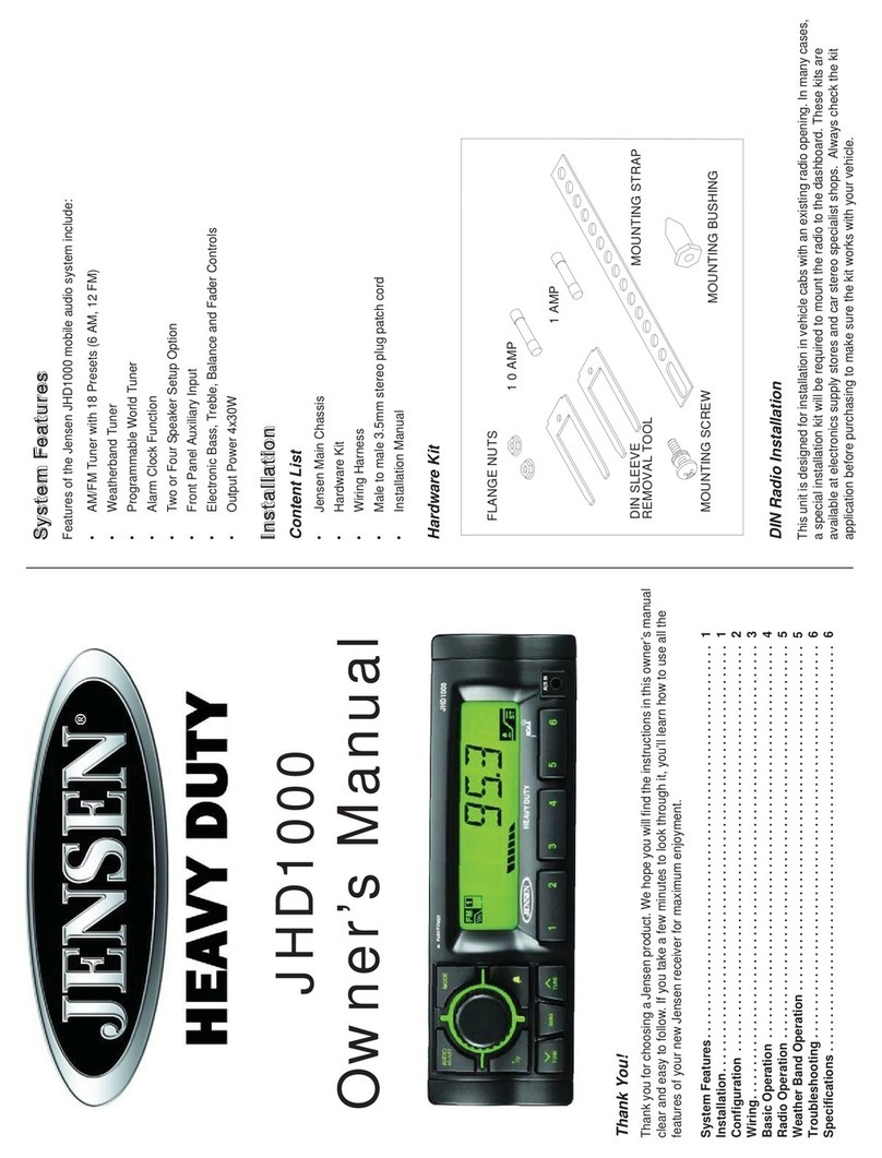 Jensen JHD1000 owner's manual