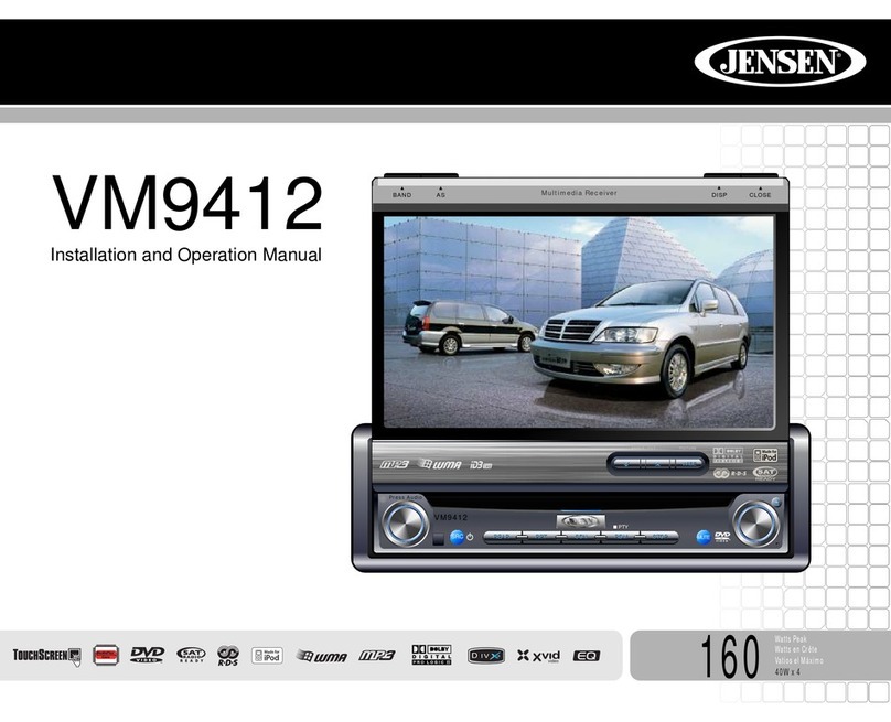 Jensen VM9412 - In-dash DVD Receiver User manual