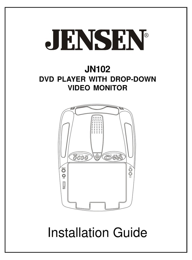 Jensen JN102 - 10.2" LCD Overhead Monitor System installation guide