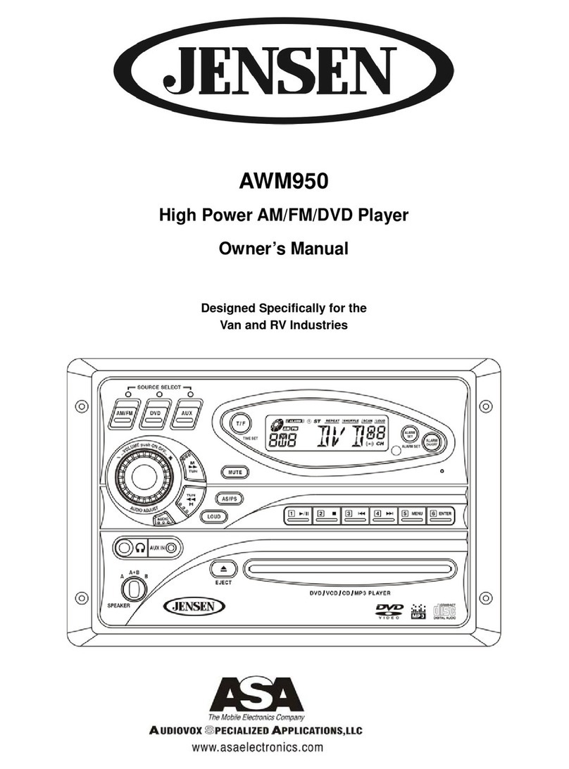 Jensen AWM950 owner's manual