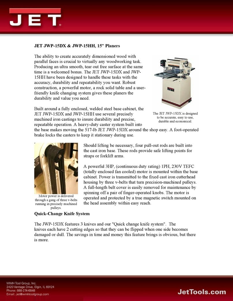 Jet JWP-15DX User manual