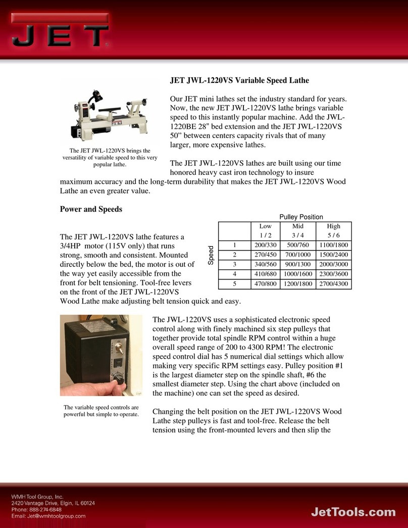 Jet JWL-1220VS User manual