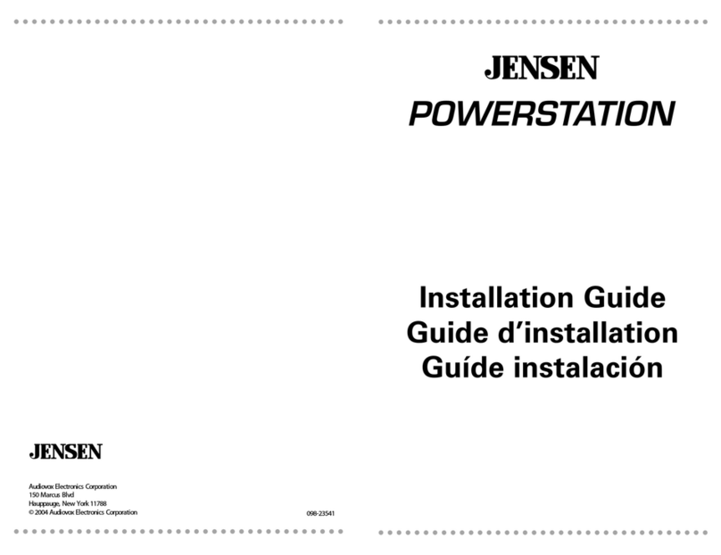 Jensen POWERSTATION POWERSTATION installation guide