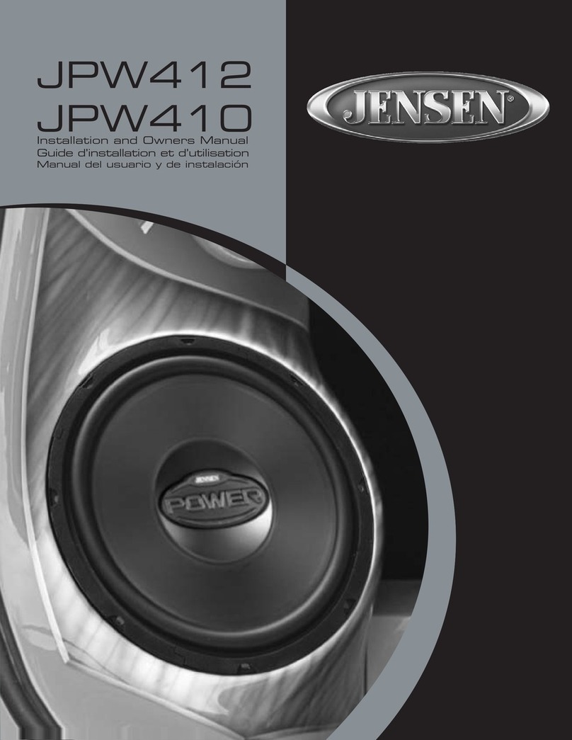 Jensen JPW410 Installation instructions