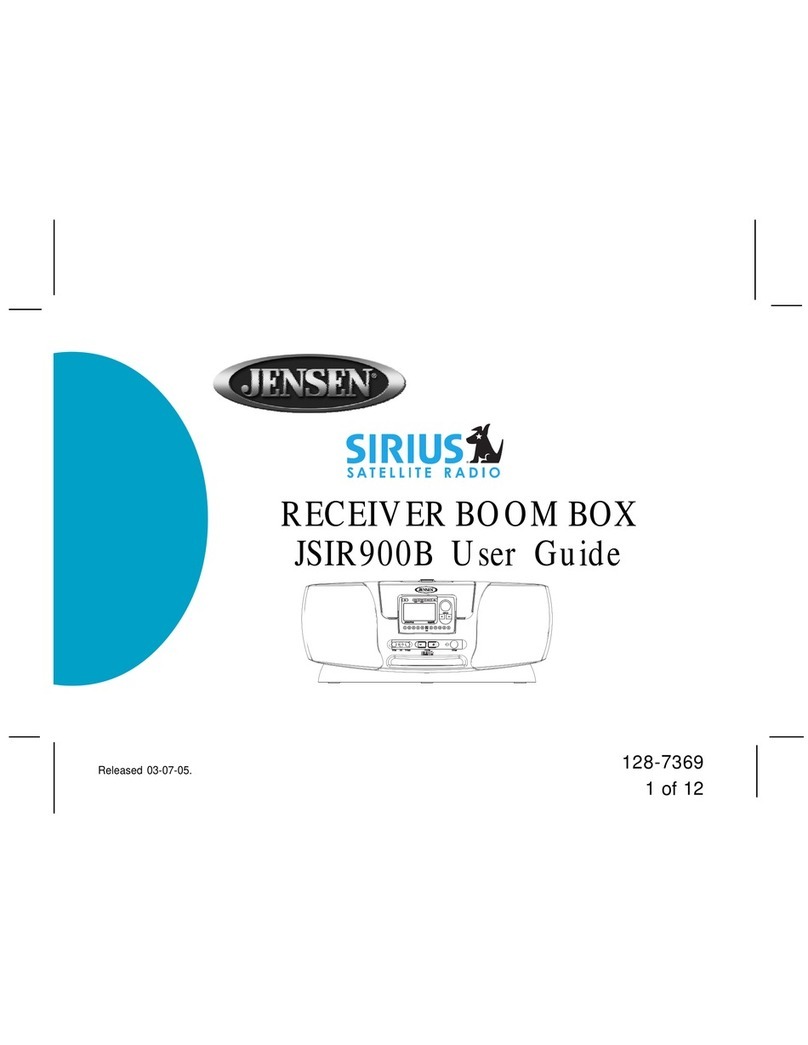 Jensen Sirius JSIR900B user guide