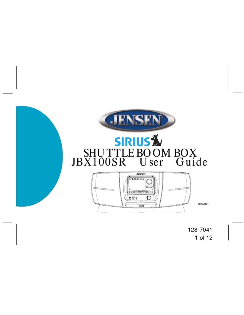 Jensen Sirius JBX100SR user guide