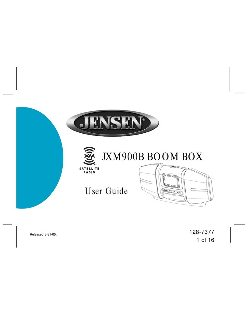 Jensen XM JXM900B User manual