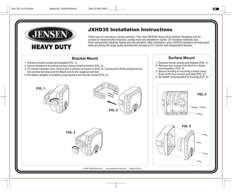 Jensen JXHD35 User manual