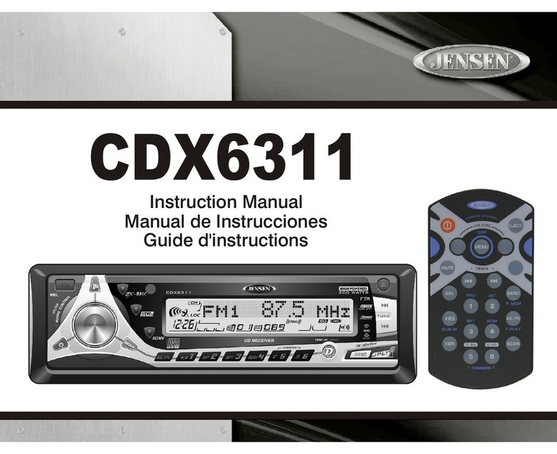 Jensen CDX6311 - Radio / CD Player User manual