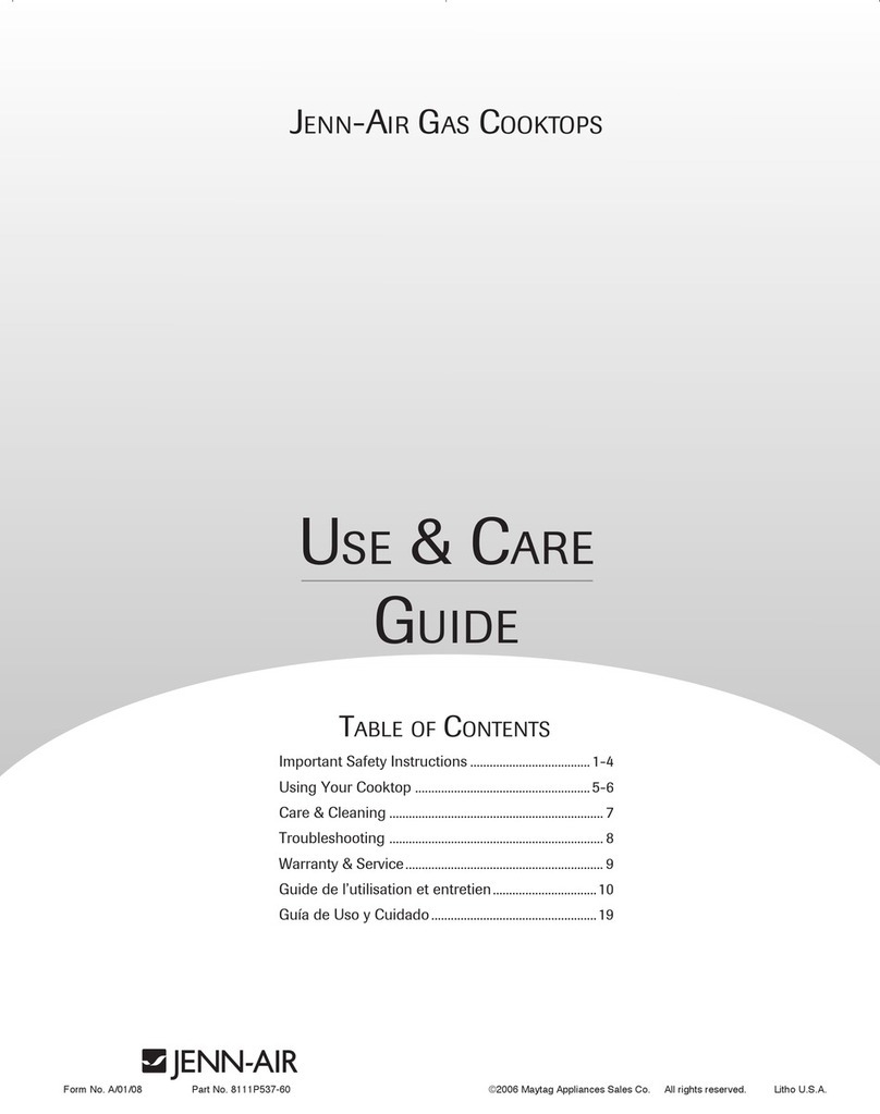 Jenn-Air Cooktop User manual