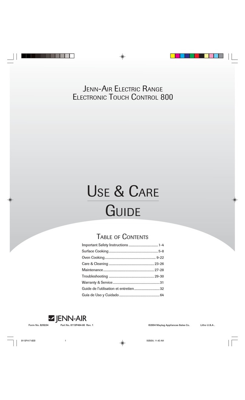 Jenn-Air 800 Use & care guide