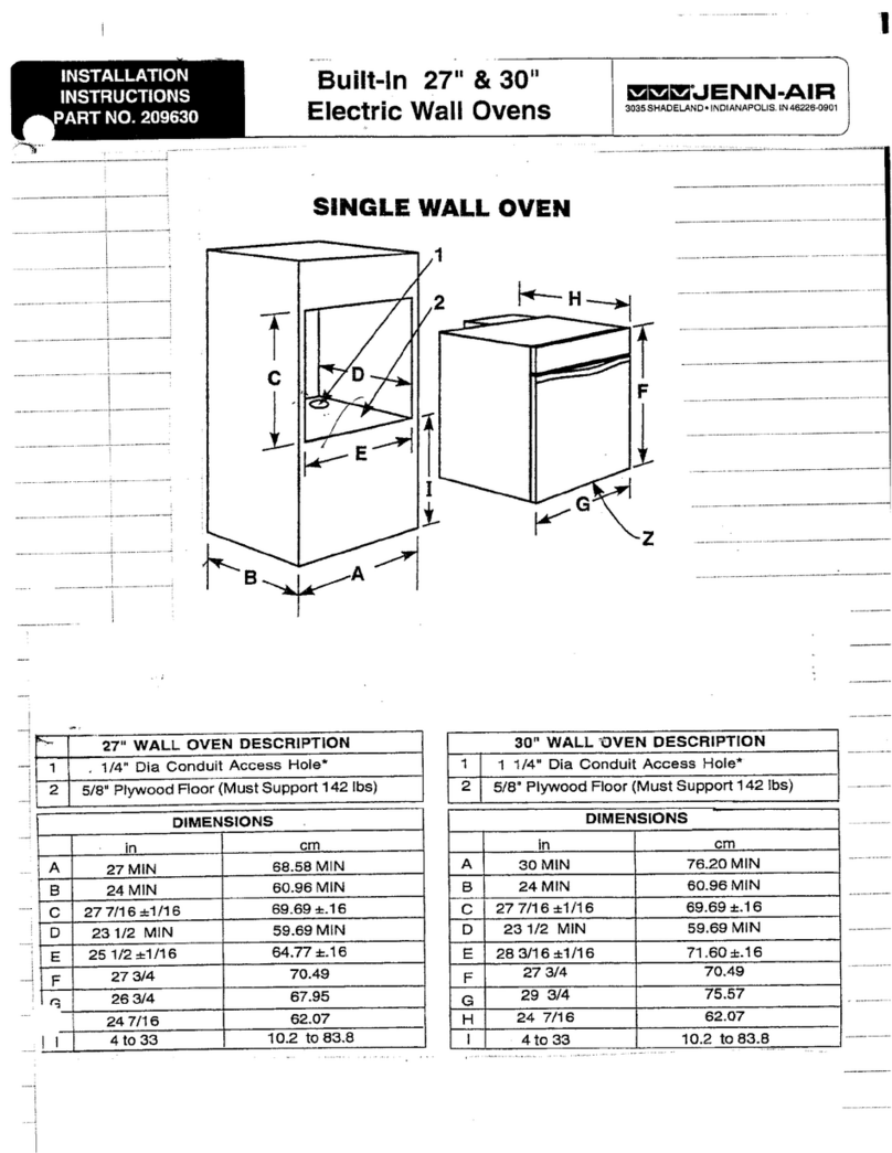 Jenn-Air 209630 installation instructions