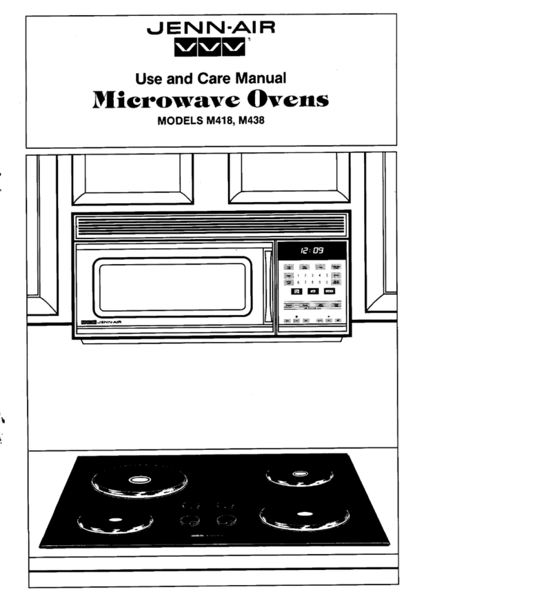 Jenn-Air M418 use and care manual