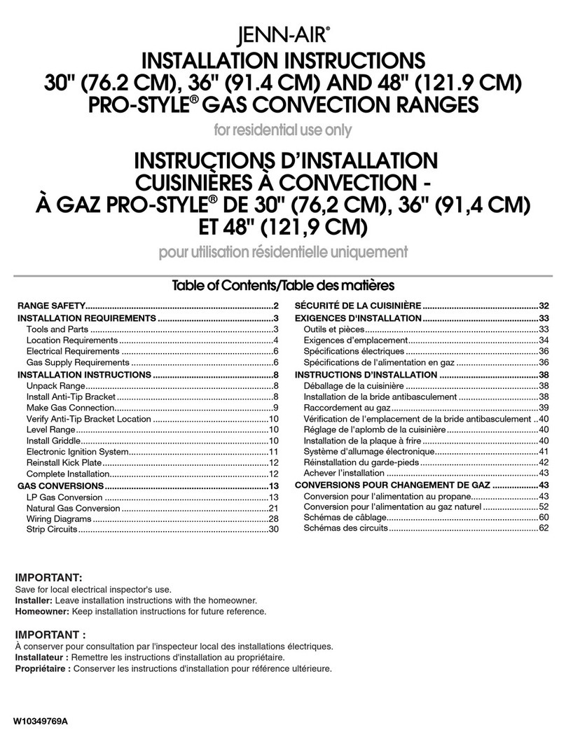Jenn-Air PRO-STYLE W10323791 installation instructions