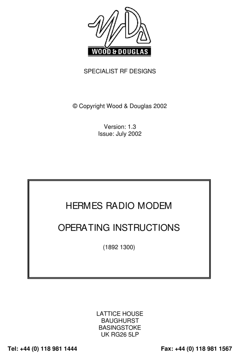 Wood and Douglas 1300 operating instructions