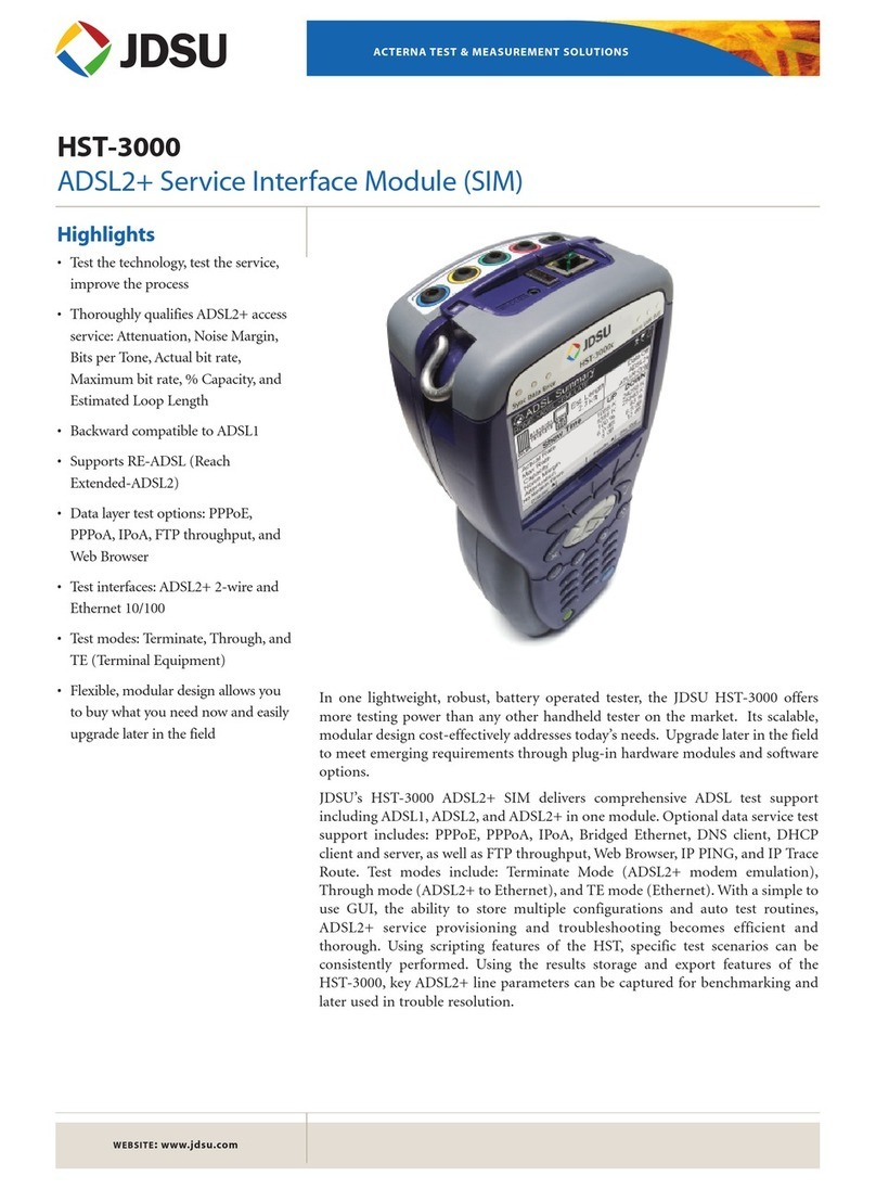 JDS Uniphase IP Video Test Option HST-3000 Specifications