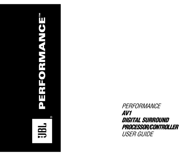 JBL Performance AV1 user guide