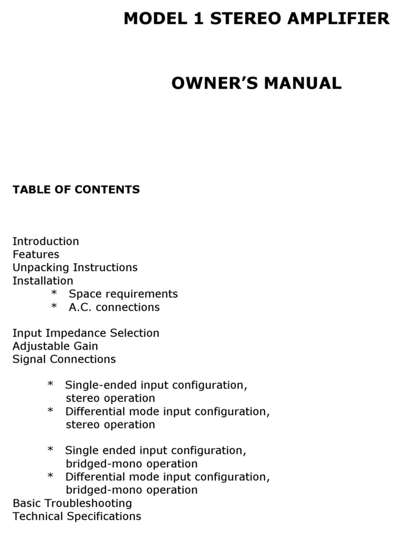 JEFF ROWLAND 1 User manual