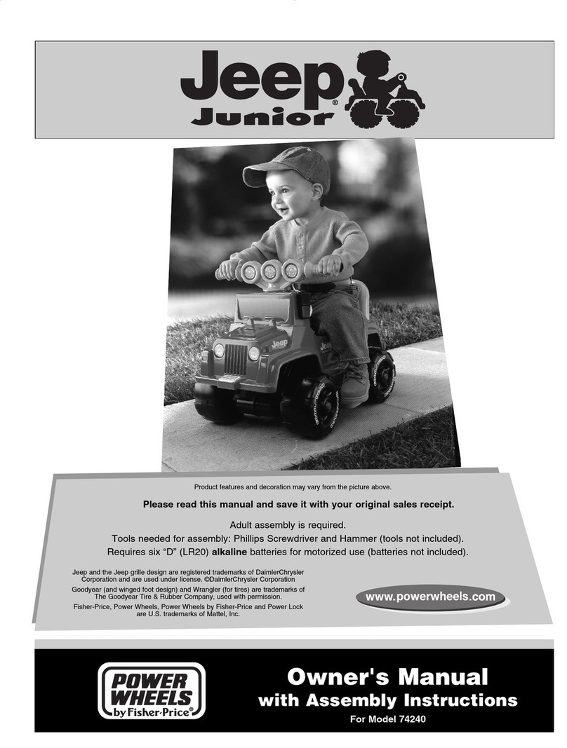 Power Wheels Jeep Junior 74240 Owner's manual and assembly instructions