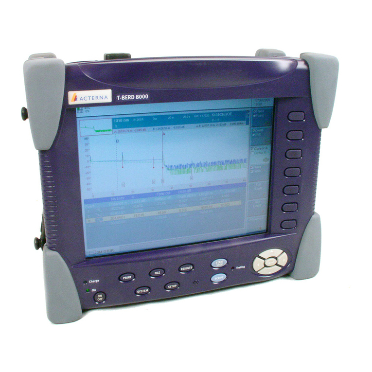JDS Uniphase T-BERD 8000 User manual