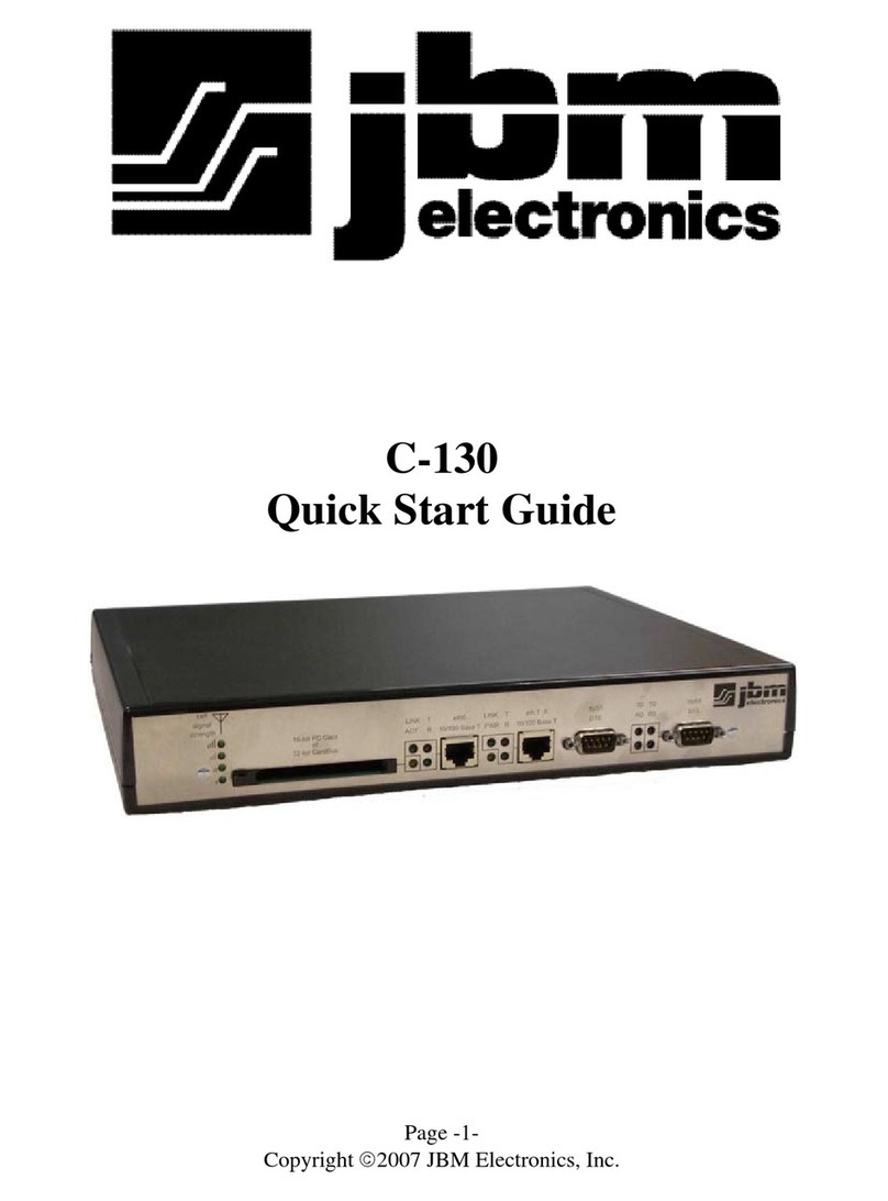 JBM electronics C-130 quick start guide
