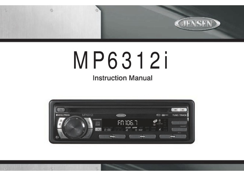 Jensen MP6312I - Ipod/Mp3/Wma Receiver User manual