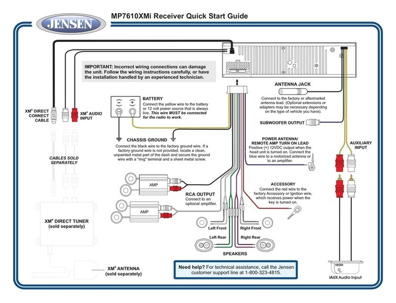 Jensen MP7610XMi User manual