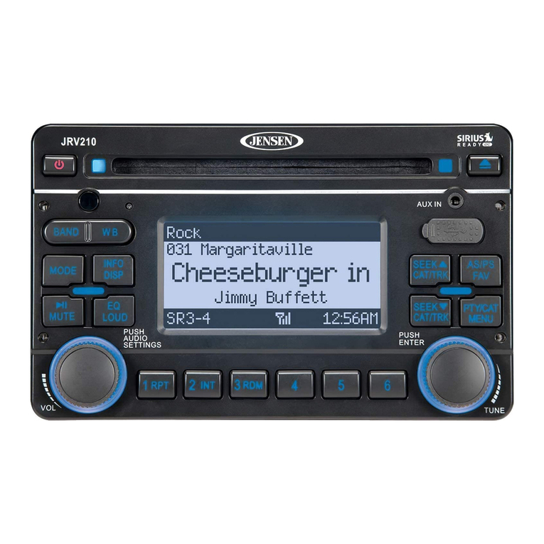 Jensen JRV210 User manual