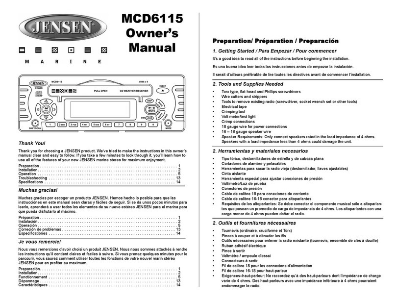 Jensen MCD6115 owner's manual